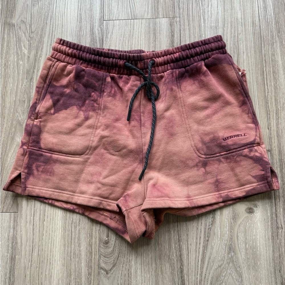 Merrell Pink Athletic Shorts Lightweight Elastic Waistband